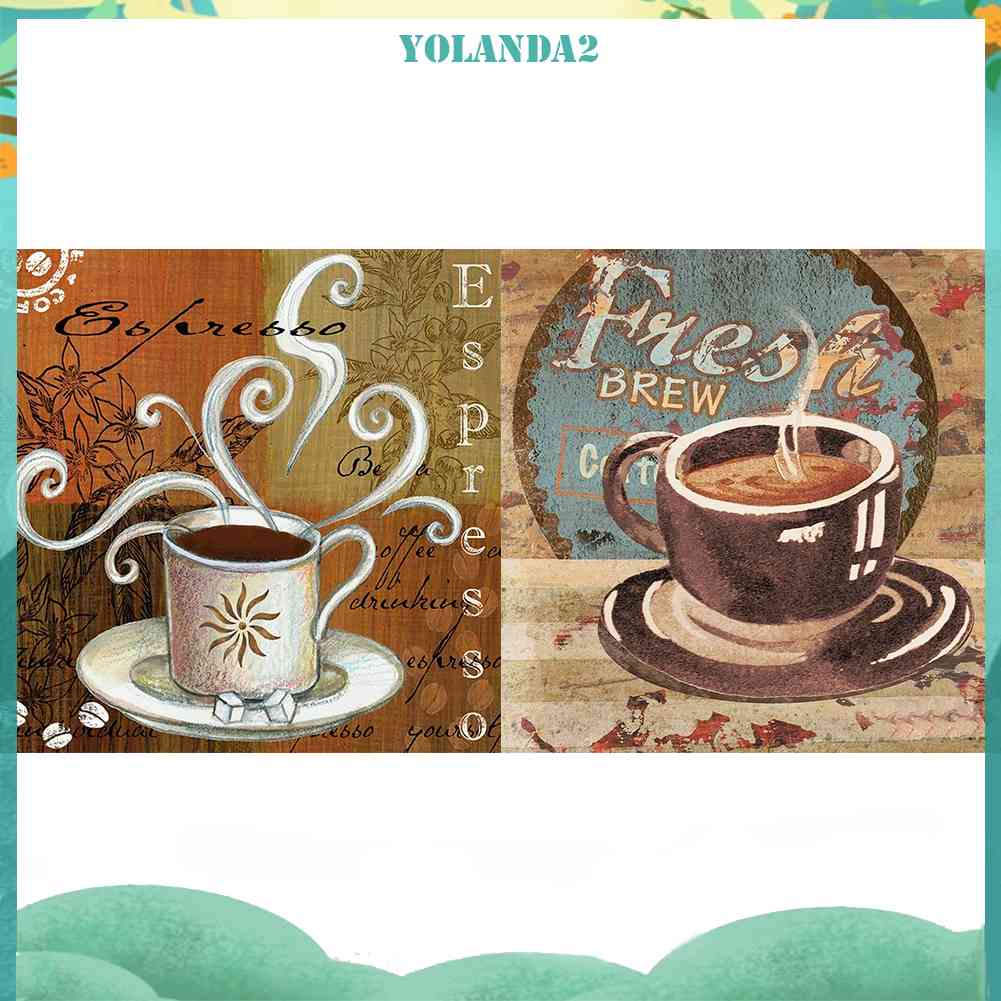 Bộ Tranh Đính Đá 5D Toàn Diện Họa Tiết Ly Cà Phê Độc Đáo DIY