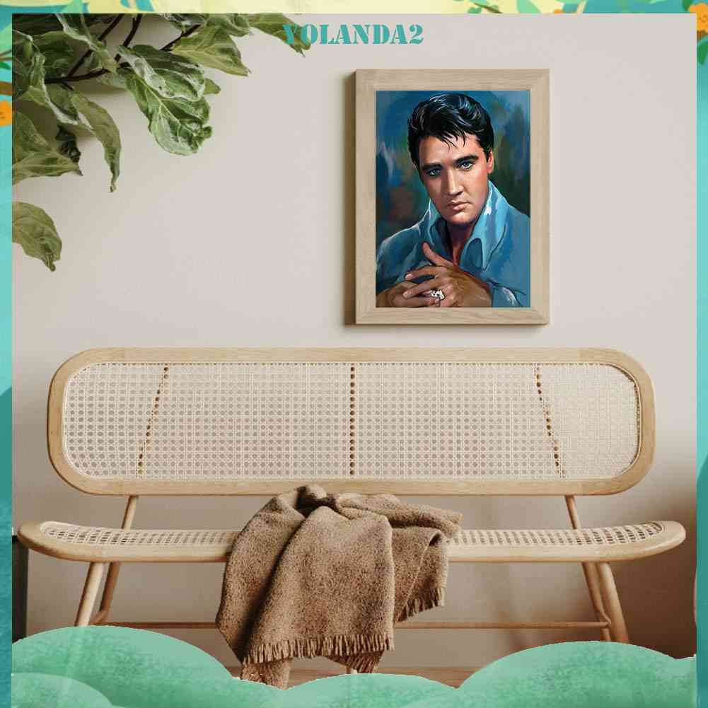 Bộ Tranh Đính Đá 5D Toàn Diện Họa Tiết Elvis Presley Độc Đáo DIY Dùng Trang Trí