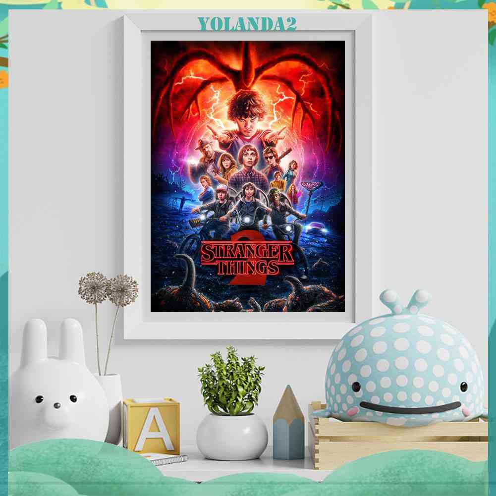 Bộ Tranh Đính Đá Tự Làm Toàn Diện Họa Tiết Stranger Things