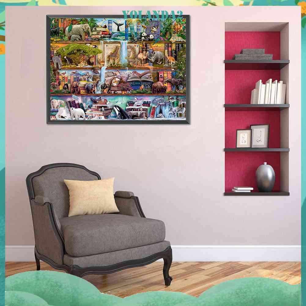 Bộ Tranh Đính Đá 5D Họa Tiết Động Vật Độc Đáo Diy Dùng Trang Trí Nhà Cửa