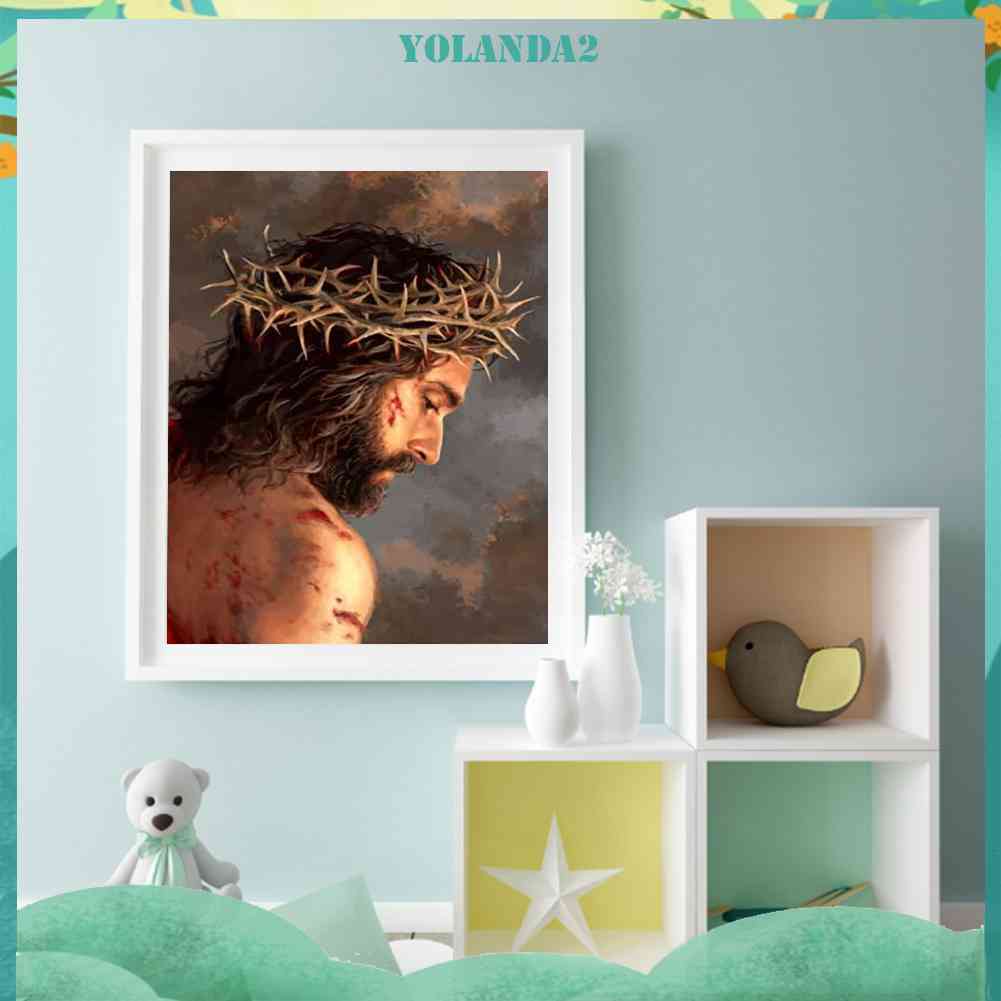 Tranh Đính Đá Kim Cương Toàn Bộ 5D DIY Hình Chúa Jesus