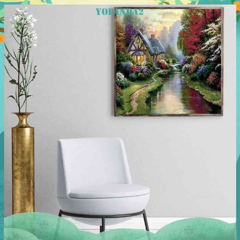 Bộ Tranh Đính Đá Tự Làm Toàn Diện Họa Tiết Phong Cảnh Trang Trí Phòng Ngủ