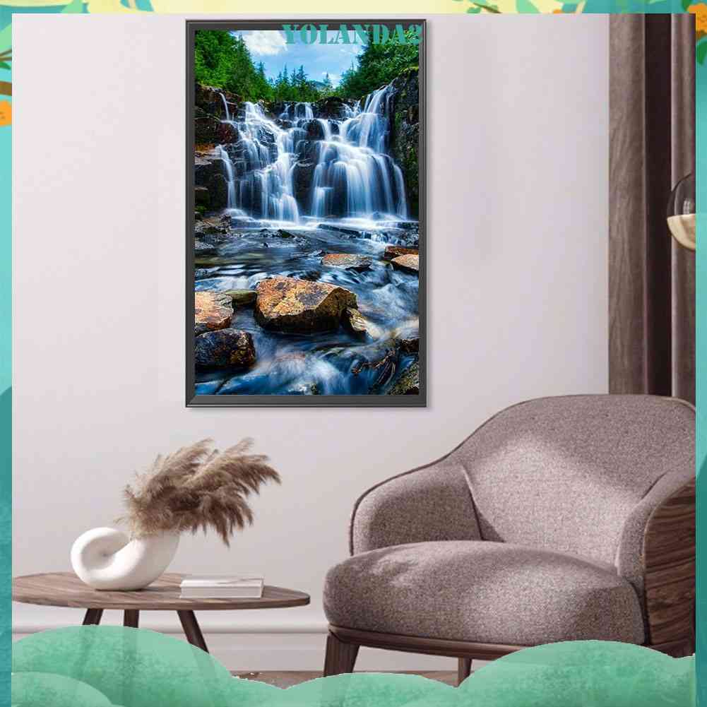 Tranh Đính Đá Kim Cương Toàn Bộ 5D DIY Hình Vẽ Núi Rơi