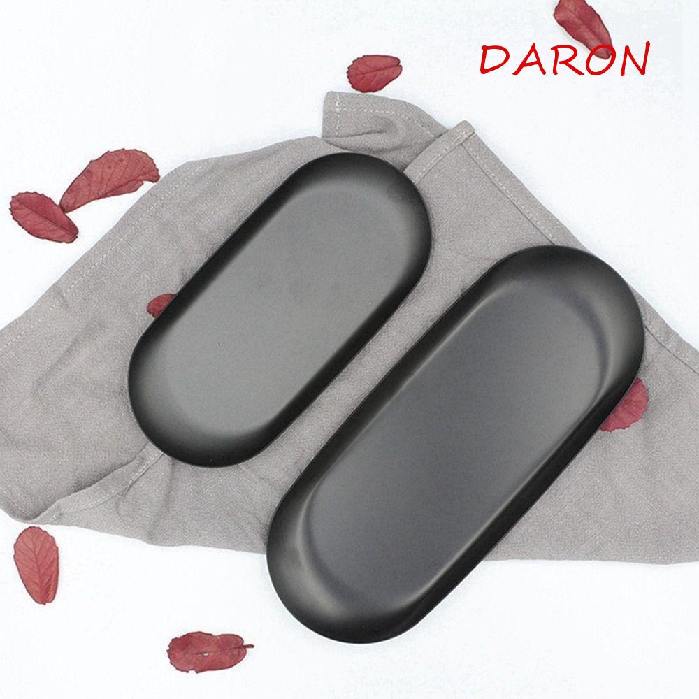 Khay Trưng Bày Trang Sức Hình Oval Màu Đen Nhám Phong Cách Bắc Âu