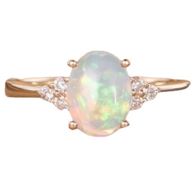 Nhẫn Đính Đá Opal Tự Nhiên Dành Cho Ngày Của Mẹ