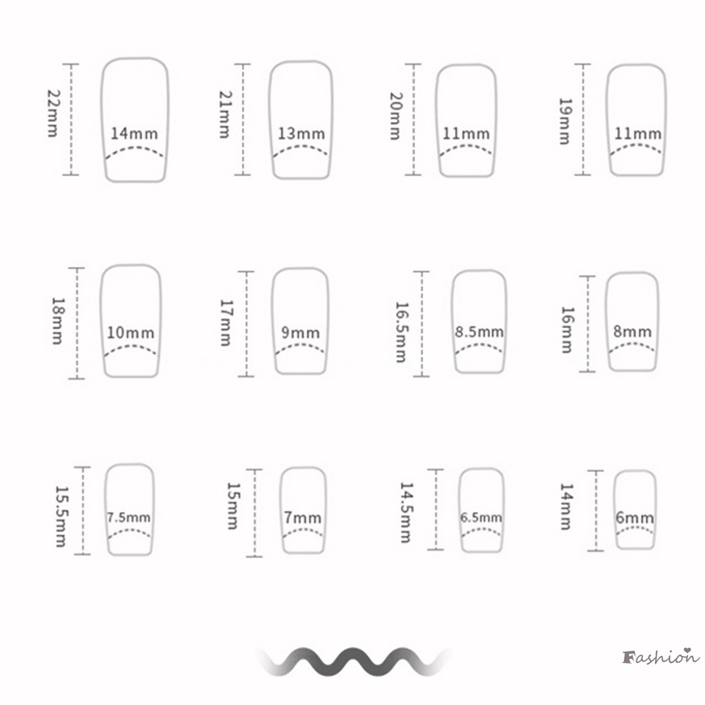 Móng Tay Giả Trong Suốt Tái Sử Dụng Được Màu Gradient Ngọt Ngào &amp; Quyến
