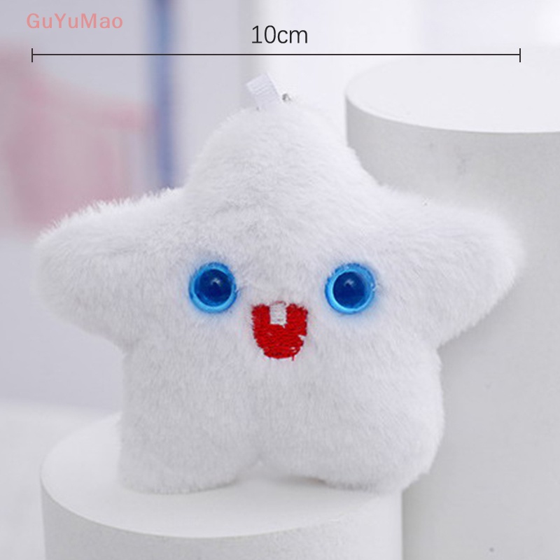 [cxGUYU] Búp Bê Nhồi Bông Hình Ngôi Sao Năm Cánh Màu Trắng Trang Trí Túi Xách / Quà Tặng Cho Bé PRTA