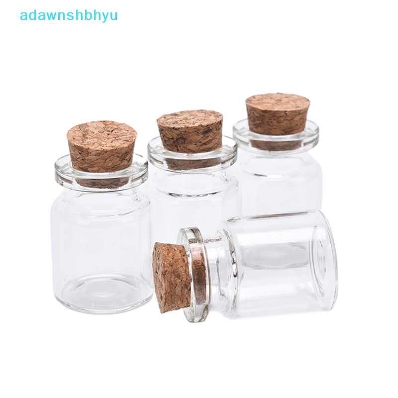 Set 10 Lọ Điều Ước Mini Bằng Thủy Tinh Có Hạt Nút Bần Dùng Để Trang Trí DIY