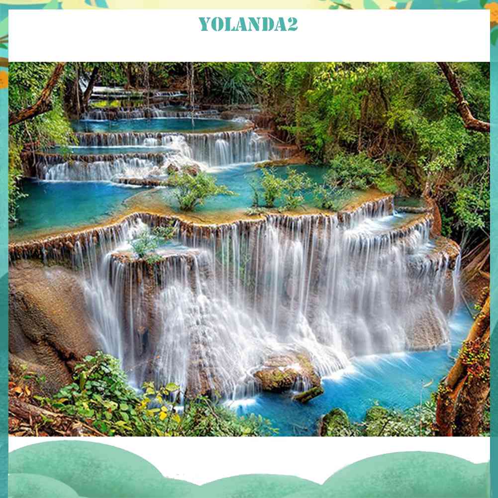 Tranh Đính Đá Kim Cương Toàn Bộ 5D DIY Hình Vẽ Thác Nước