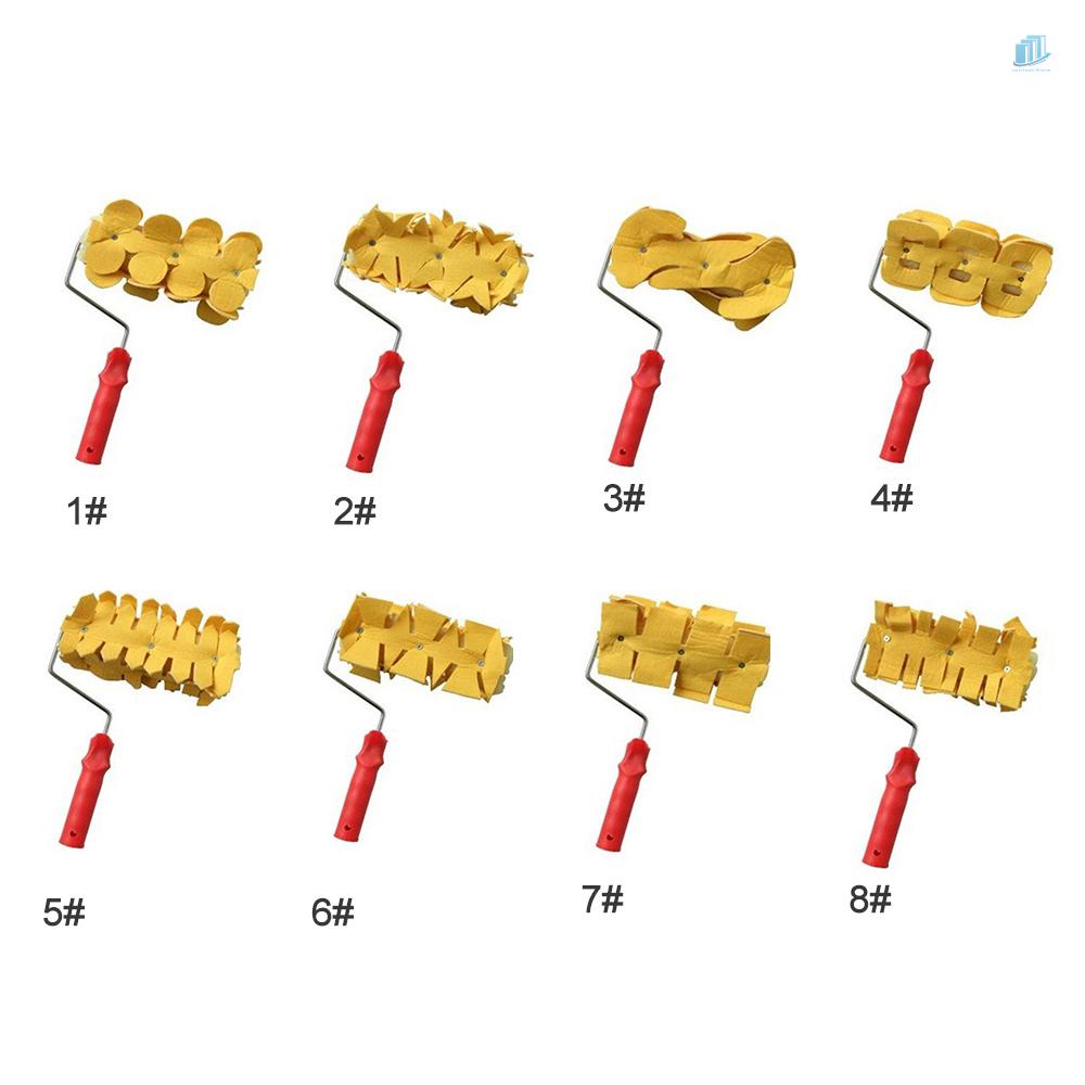 Bàn Chải Lăn Sơn Tường Họa Tiết Dập Nổi 7 Inch DIY