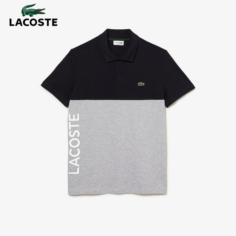 Áo Thun Polo Lacoste Tay Ngắn Màu Trơn Thời Trang Công Sở Cho Nam