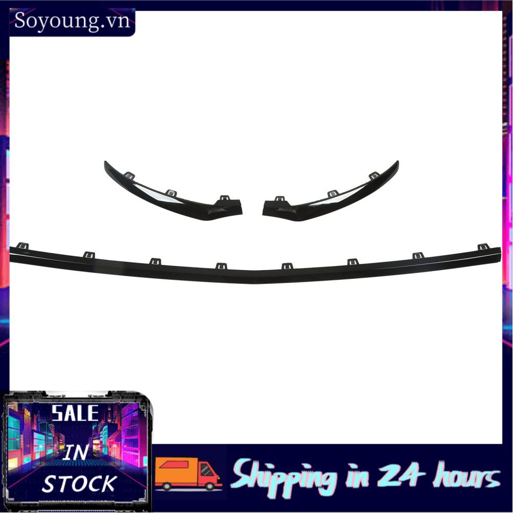 Soyoung Front Bumper Lower Trim  Impact Resistance UV Protection Lip Spoiler Chin 3pcs for Car