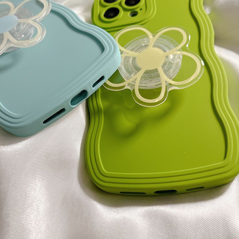 Ốp Điện Thoại Mềm Có Giá Đỡ Hình Hoa Cho iphone 15 promax 14 pro max 13 12 11 / x / xr / xsmax 8plus / 7