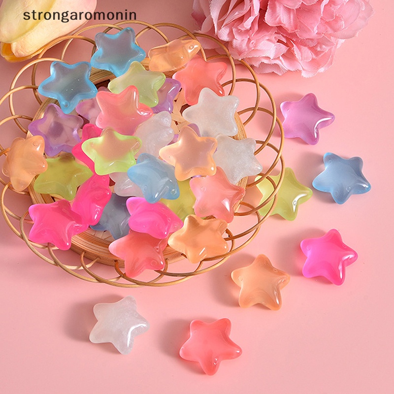 Set 3 Mô Hình Ngôi Sao Dạ Quang Mini Bằng Nhựa Resin Trang Trí Tiểu Cảnh / Sân Vườn