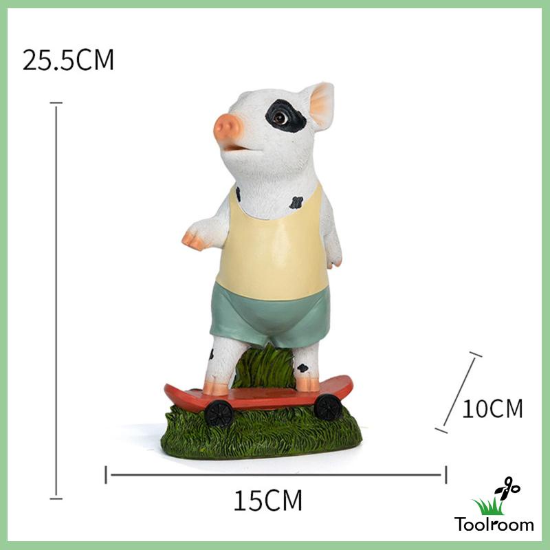 Mô Hình Chú Heo Dễ Thương Dùng Trang Trí Ván Trượt