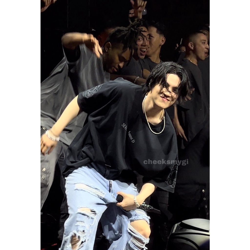 Áo Thun Cotton Tay Ngắn Cổ Tròn Dáng Rộng In Hình BTS SUGA AGUST D TOUR Mercch Thời Trang Cho Nam Và Nữ