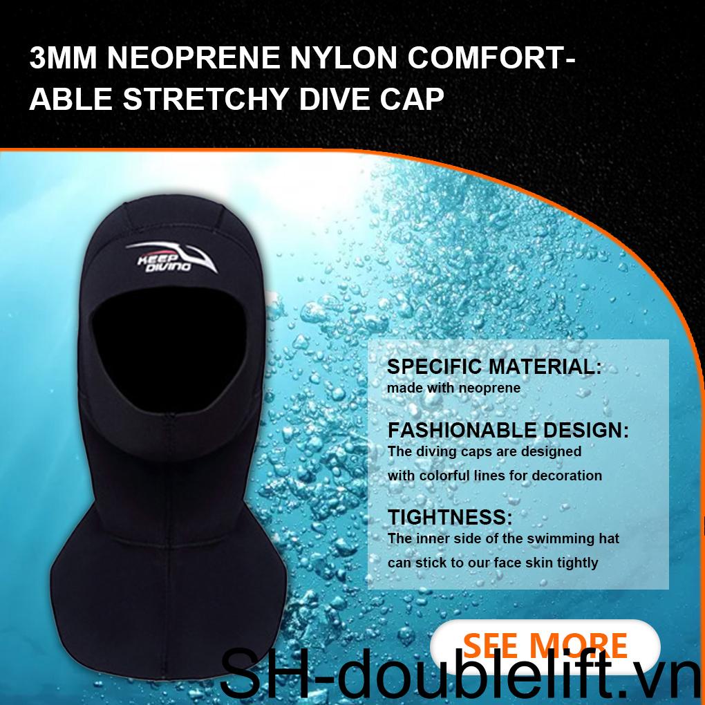 Mũ Lặn Biển Bằng Nylon Chống Lạnh Linh Hoạt DH-321