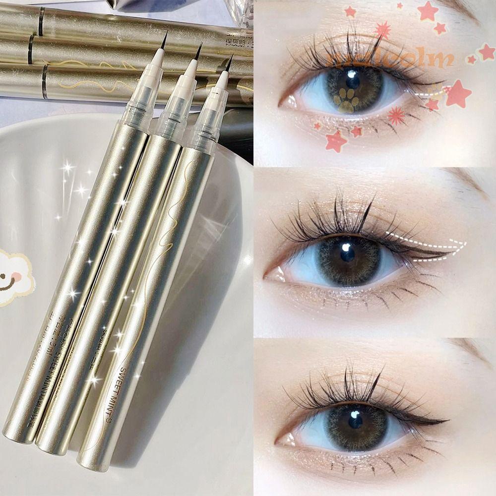 Bút Kẻ Mắt Dạng Lỏng Màu Đen / Nâu Siêu Mịn Chống Nước Tự Nhiên Malcom