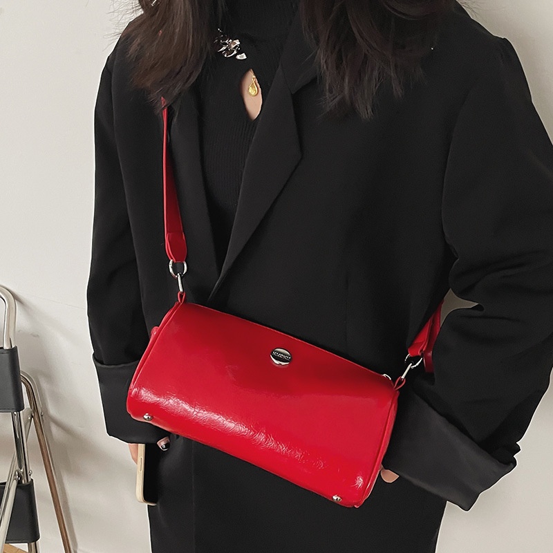 Túi Đeo Chéo Bằng Da pu Màu Trơn Phong Cách retro Thời Trang 2023 Mới