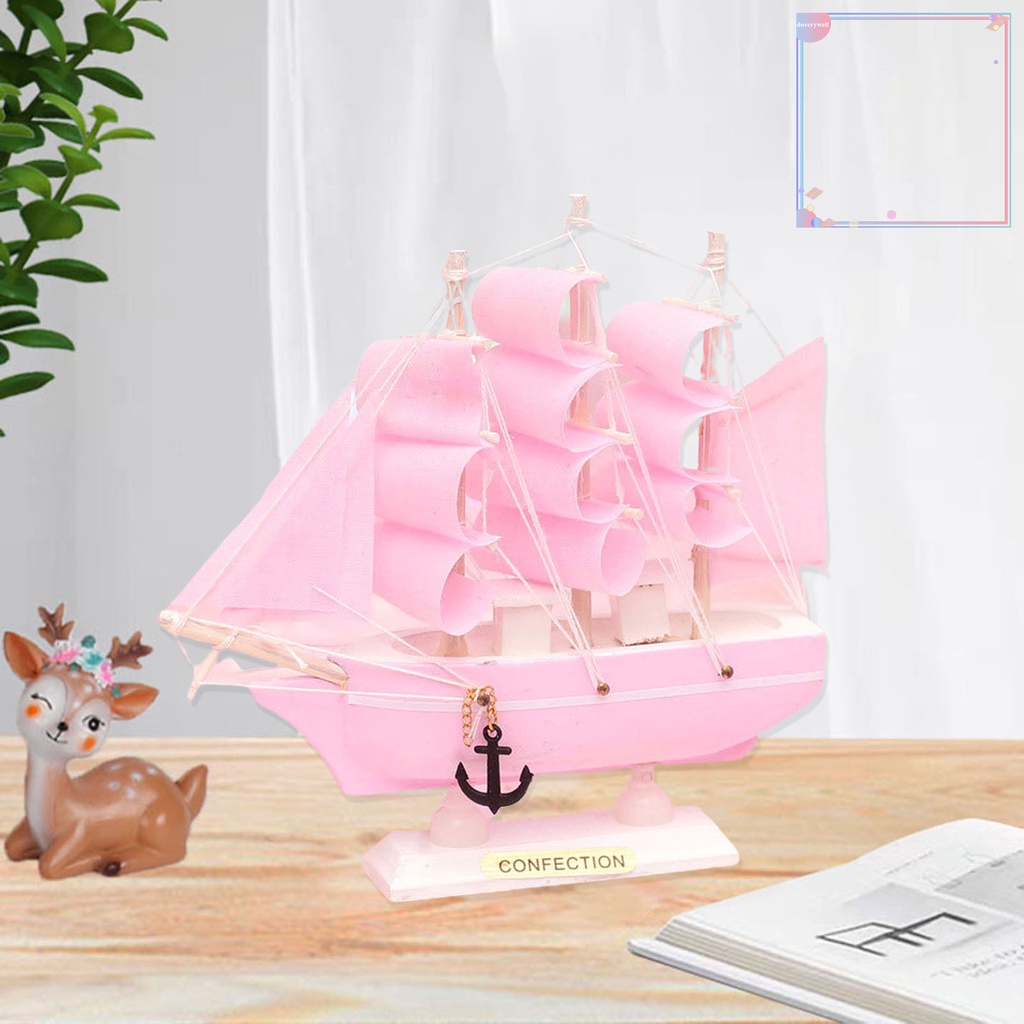 [DDJ] Đèn Ngủ LED Hình Thuyền Buồm Bằng Gỗ Viền Mềm Tiết Kiệm Năng Lượng Sáng Tạo