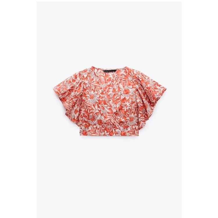 Set Đồ Thời Trang Zara 23 Món Gồm Áo Ngắn In Hoa + Quần Culottes Thắt Nút Thời Trang Mùa1165119 11656262