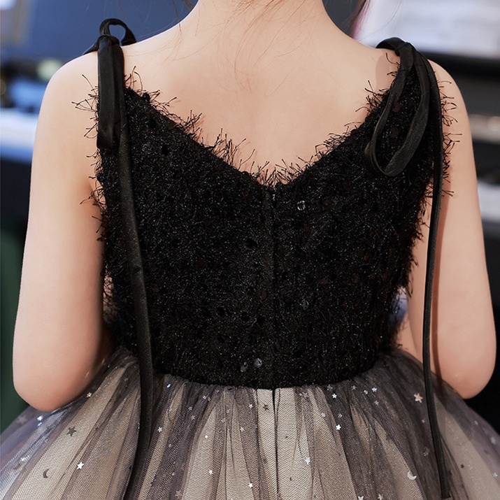 Đầm Công Chúa Hai Dây Phối Ren Thêu Hoa Lấp Lánh Thời Trang Mùa Hè Cho Bé Gái