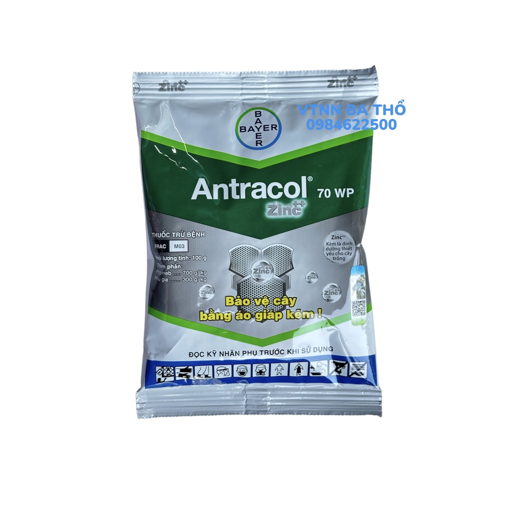 Thuốc Trừ Bệnh Antracol 70WP  100gr (gói)