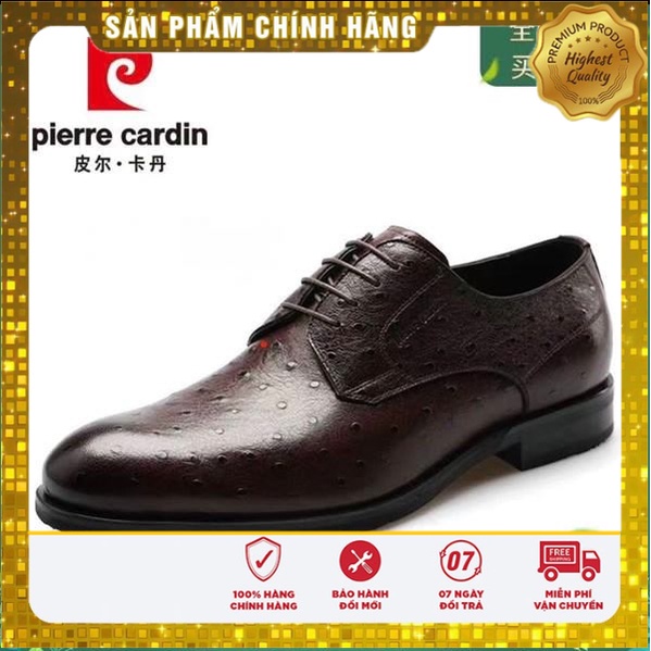 Giày tây nam Pierre Cardin chính hãng da dê thật màu nâu sang trongn Nam giày tây Công Sở Chịu Mài Mòn Thoải Mái Cho Nam