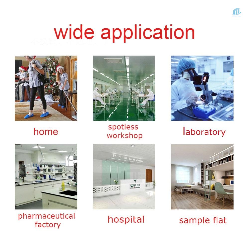 Bộ 100 Vỏ Bọc Giày Thông Minh Bằng Nhựa Dày Dặn Màu Xanh Dương Dùng Một Lần