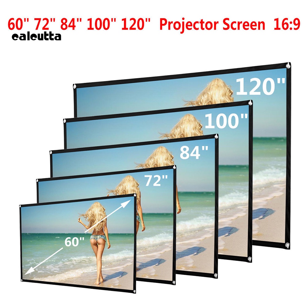 Màn Hình Máy Chiếu 60 / 72 / 84 / 100 / 120 Inch Có Thể Gập Lại
