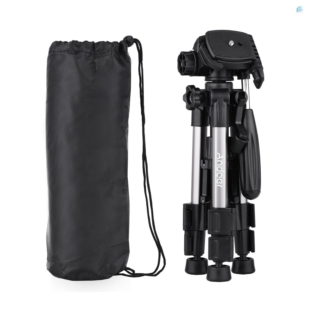 Gậy Ba Chân Mini Di Động Andoer Di Động Với Đầu Nghiêng 3 Chiều Kèm Vít 1 / 4 Inch Cho Máy Ảnh DSLR ILDC Phụ Kiện Tăng Chiều Cao 24.8 Inch Max. 24.8 Inch Max Dụng Cụ Vệ Sinh Chuyên Dụng Chất Lượng Cao