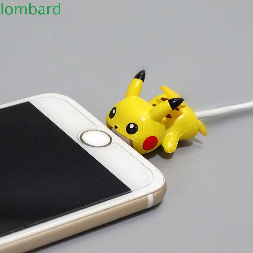 LOMBARD Cosplay Accessory Pikachu Cable Protector Cartoon USB Cable Winder Cable Bite Protector Pocket Pokemon Universal Mobile Phone Cables Charging Cable Earphone USB Protective Case Data Cable Cover