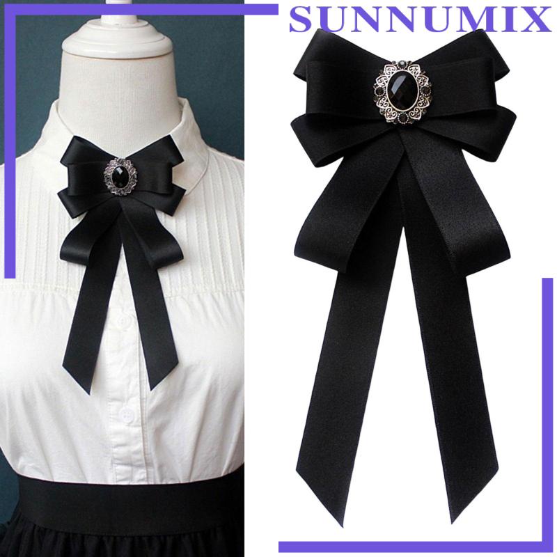 [Sunnimix] Vòng Cổ Ruy Băng Thắt Nơ Đính Hạt Trang Trí Hóa Trang DIY Thanh Lịch Cho Nữ