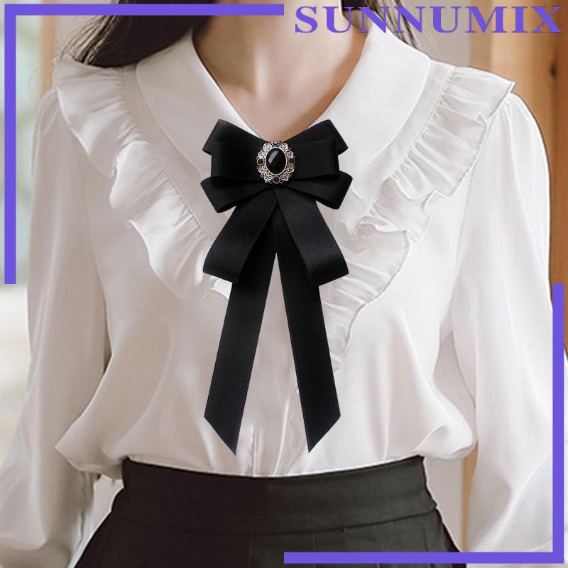 [Sunnimix] Vòng Cổ Ruy Băng Thắt Nơ Đính Hạt Trang Trí Hóa Trang DIY Thanh Lịch Cho Nữ
