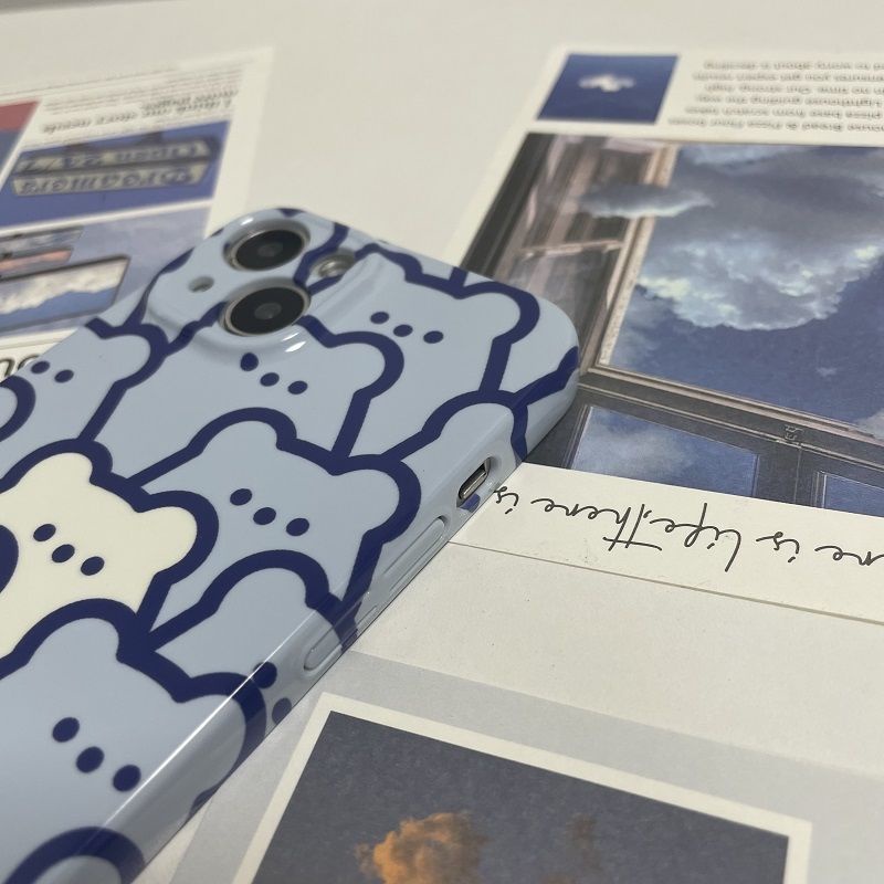 Ốp Điện Thoại In Hình Gấu Graffiti Hoạt Hình Dễ Thương Bảo Vệ Toàn Diện Cho Apple Iphone Promax 14 1213 11ins