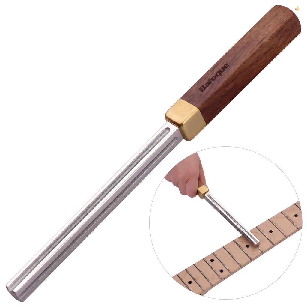 Dụng Cụ Bảo Dưỡng Đàn Guitar Bằng Kim Loại Hình Vuông Baroque CD-20 Với 3 Khe Cắm Bằng Gỗ Carborundum