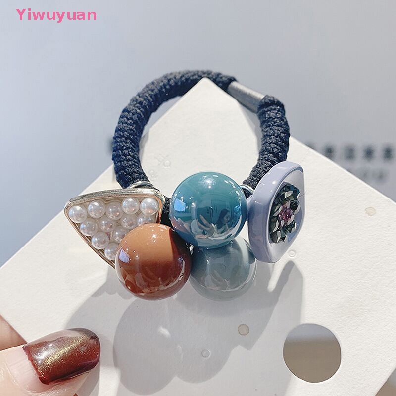 Dây Buộc Tóc Cao Su Co Giãn Thanh Lịch Phong Cách Hàn Quốc Cho Nữ Mới