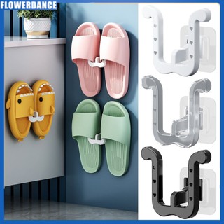 Giá để dép giá treo dép đơn giản phòng tắm không đục lỗ giá thoát nước nhà vệ sinh giá phơi giày lưu trữ gọn gàng treo tường phòng ngủ hình hoa