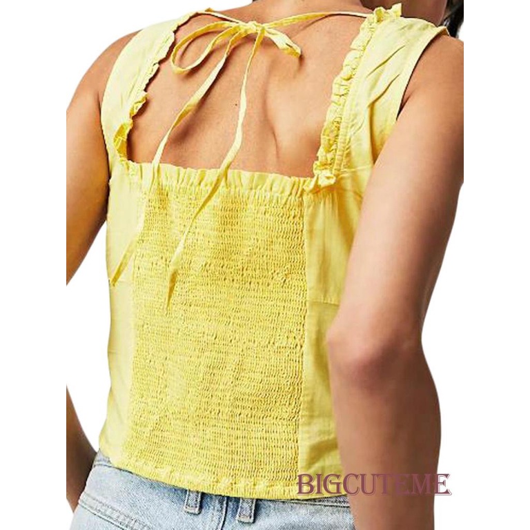 [] - Áo Hai Dây Hở Lưng Dáng Ôm Có Khóa Cài Thời Trang Mùa Hè Dành Cho Nữ Đi Tiệc Câu Lạc Bộ