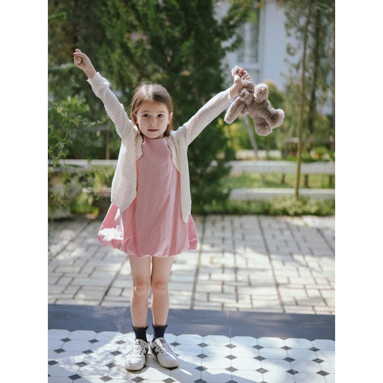 Đầm Công Chúa Sát Nách Dáng Ngắn Kiểu Hàn Quốc Dễ Thương Cho Bé Gái