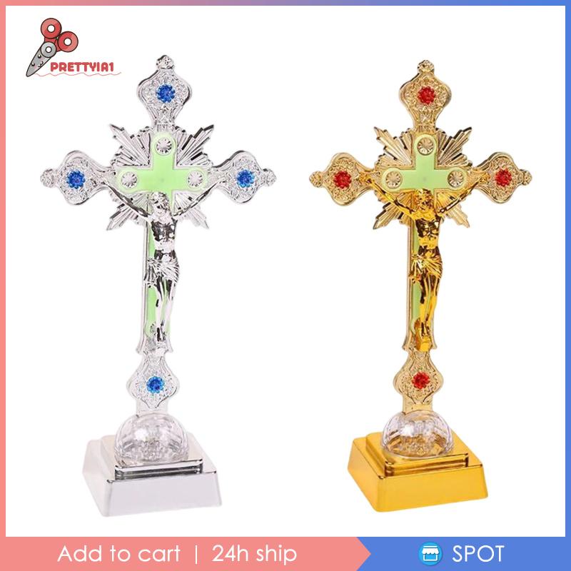 [Prettyia1] Đèn Ngủ Cầu Nguyện Hình Tượng Chúa Jesus 3D