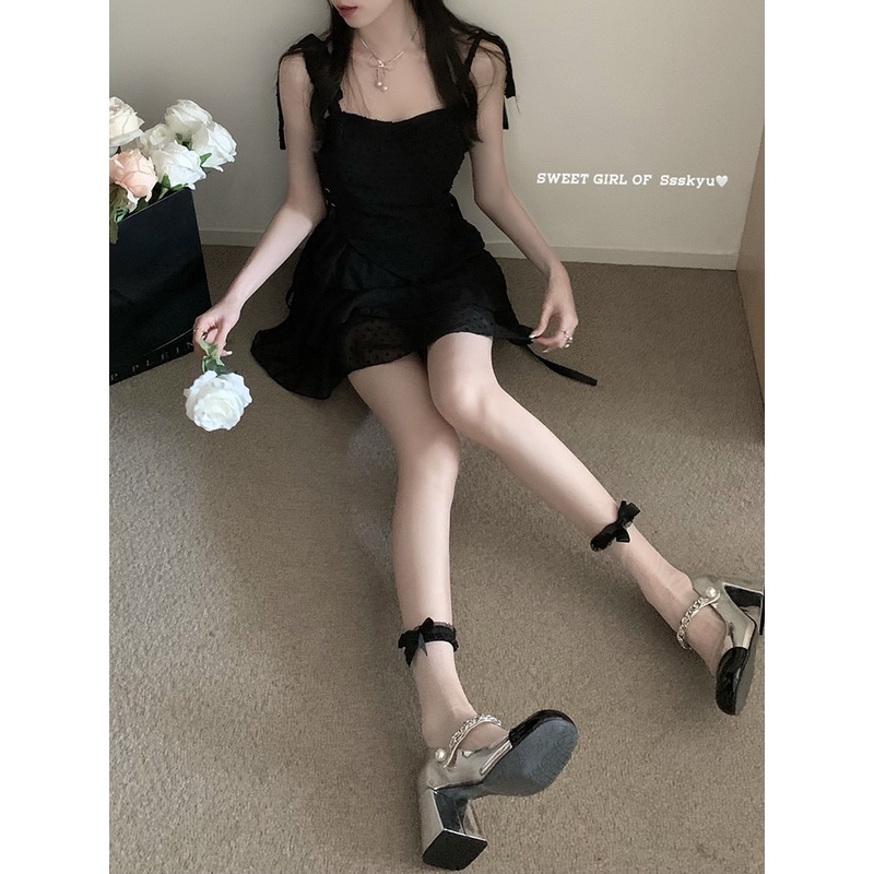 Đầm Hai Dây Xếp Tầng Màu Trắng Thời Trang Cho Nữ