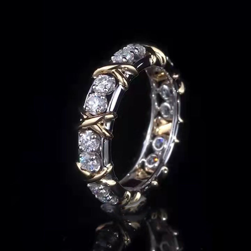 Nhẫn Mạ Vàng Đính Đá Zircon Sang Trọng Thời Trang