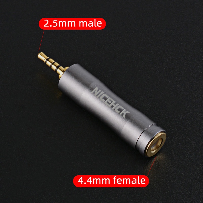 NiceHCK Gold-plated Pure Copper 4.4mm Female to 3.5mm 2.5mm HIFI Audio Converter Jack Aluminum Earphone Adapter Plug Accessories