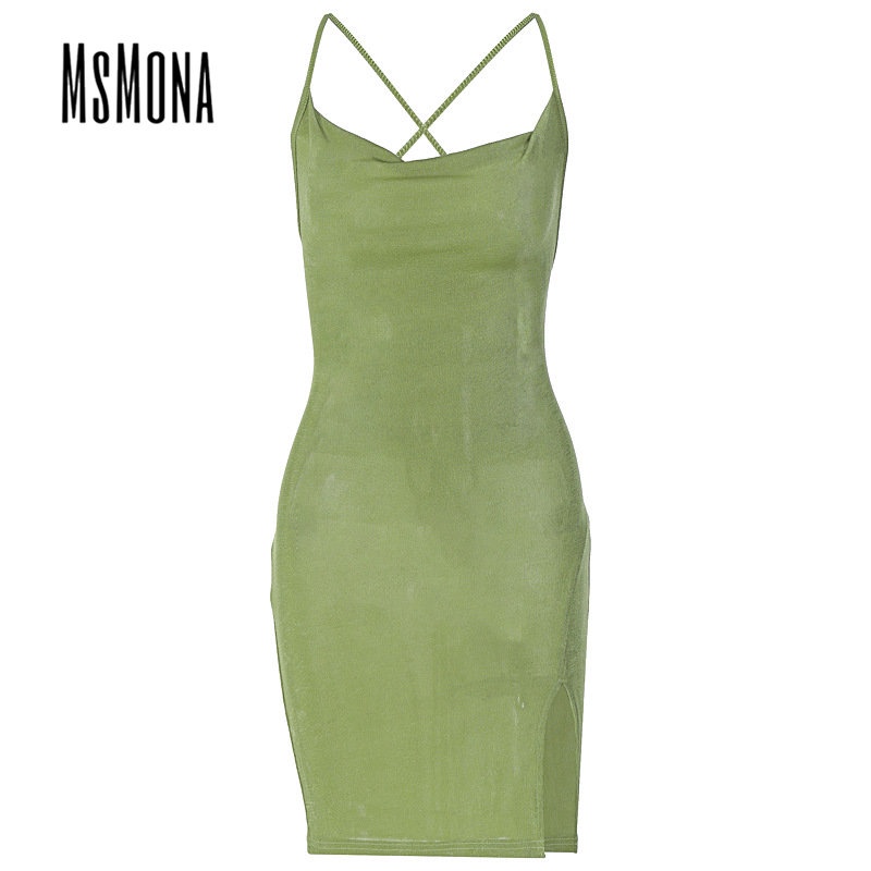 Đầm Mini Không Tay Cổ Chữ U Màu Trơn Thời Trang 2023 Cho Nữ