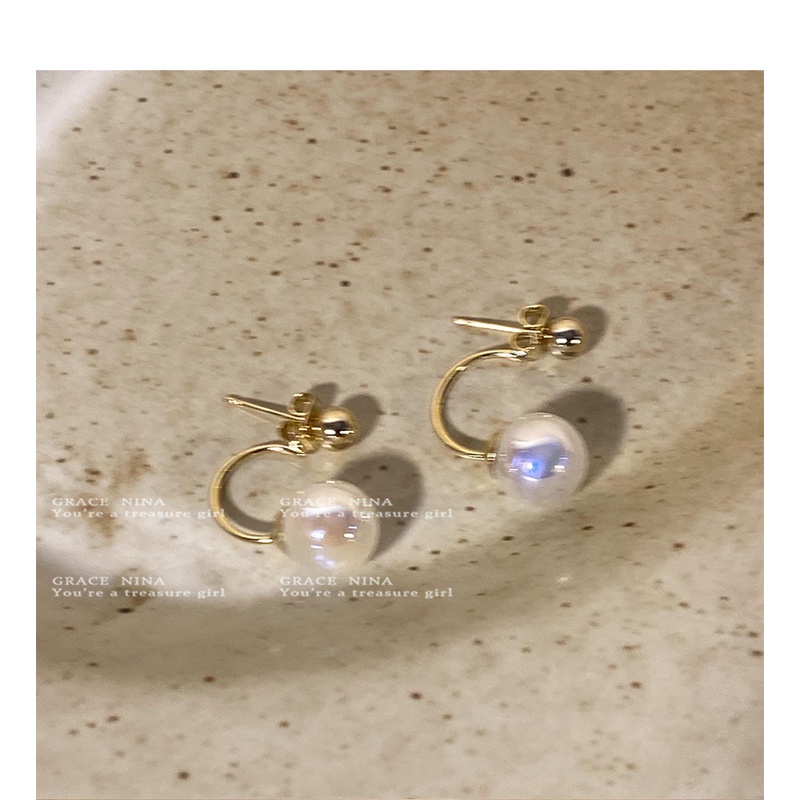 Bông Tai Đính Ngọc Trai Nhân Tạo Kiểu Dáng Sang Trọng Thời Trang 2023