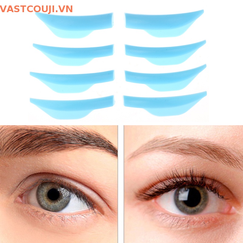 Bộ 4 Cặp Đệm Silicone Hỗ Trợ Uốn Cong Lông Mi Tiện Dụng