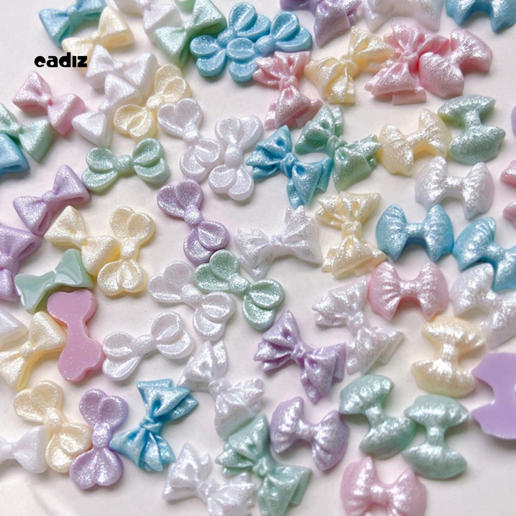 1 Túi Phụ Kiện Trang Trí Móng Tay Hình Nơ Trái Tim Xinh Xắn