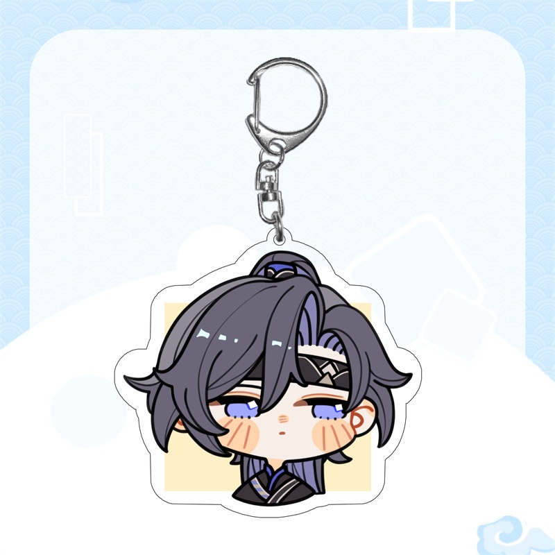 móc chìa khóa nhân vật ngôi sao mặt dây chuyền acrylic hoạt hình hai chiều