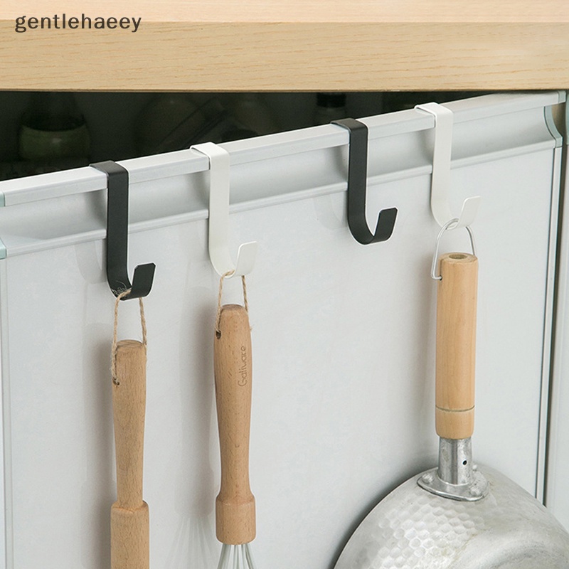 Set 2 Móc Treo Đồ Hình Chữ S Bằng Thép Không Gỉ Gắn Sau Cánh Cửa Tủ Đa Năng